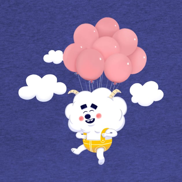 Cloud Head Dog by ninnymuggins